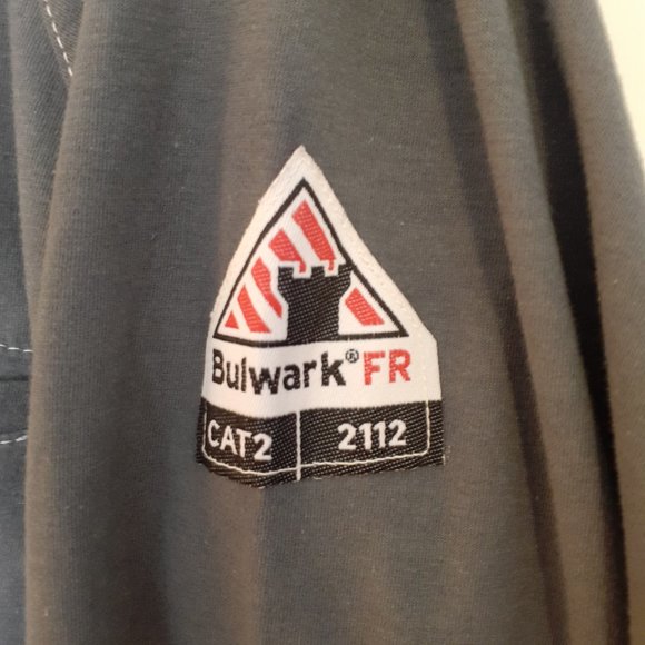 Bulwark iQ Series Comfort Knit Men's FR Henley Gray Size XXL - Picture 7 of 16